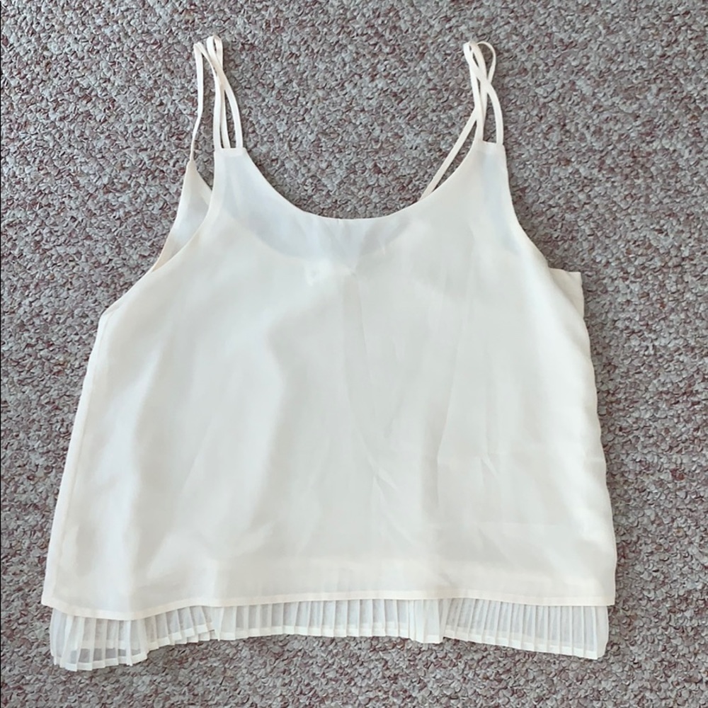 Flowy Olive + Oak satin tank
